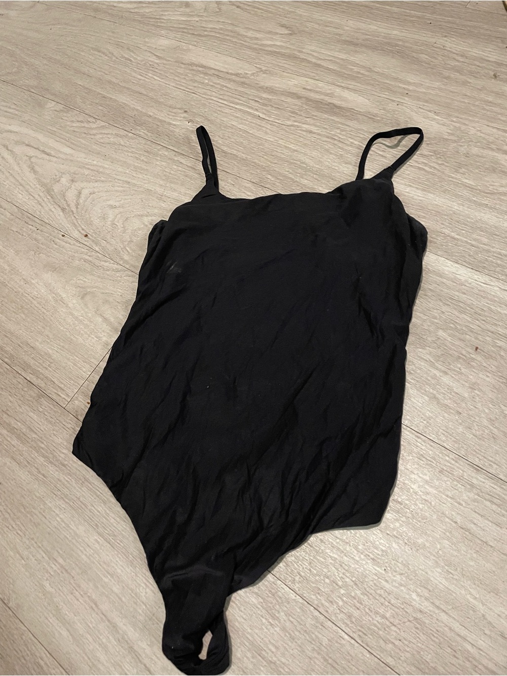 aerie Black Slim-Strap Bodysuit